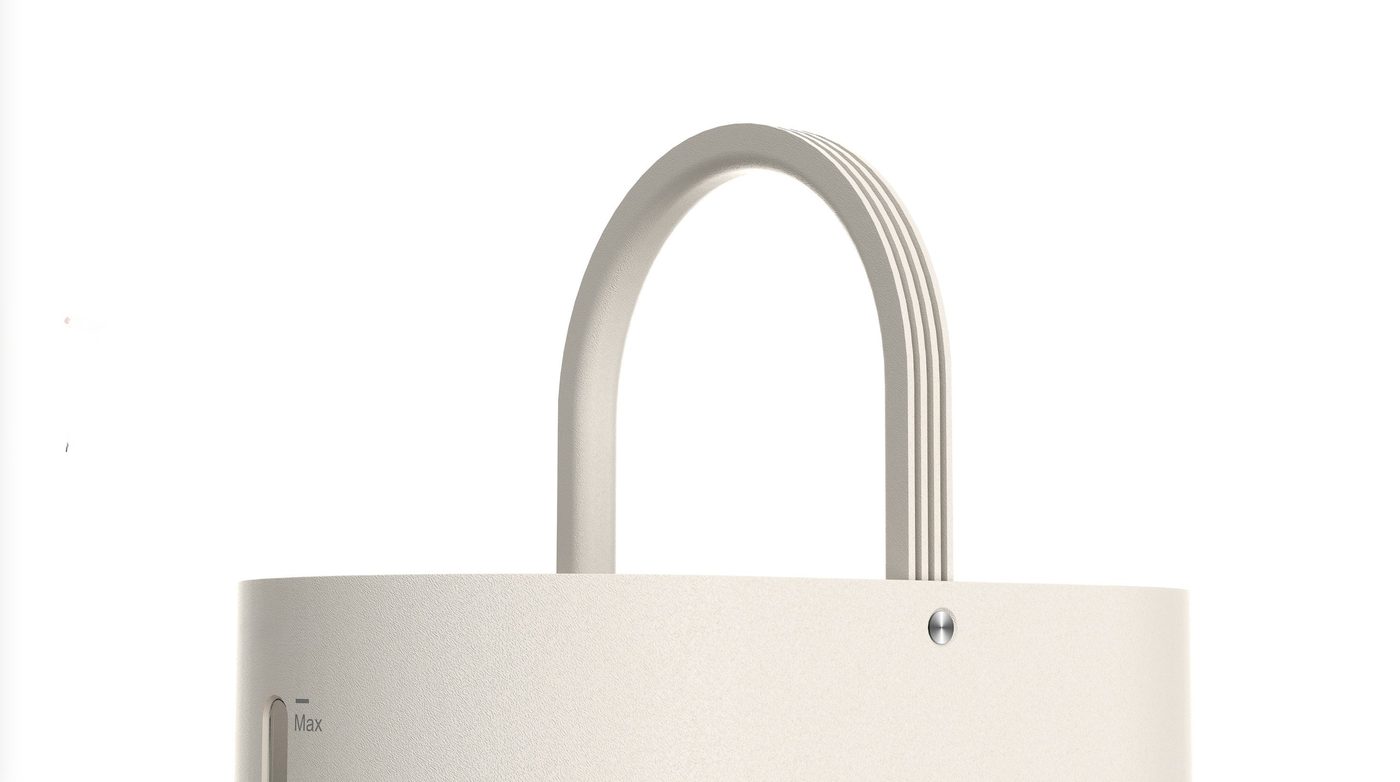 Detail of the Ouve arch handle, ribbed on one side